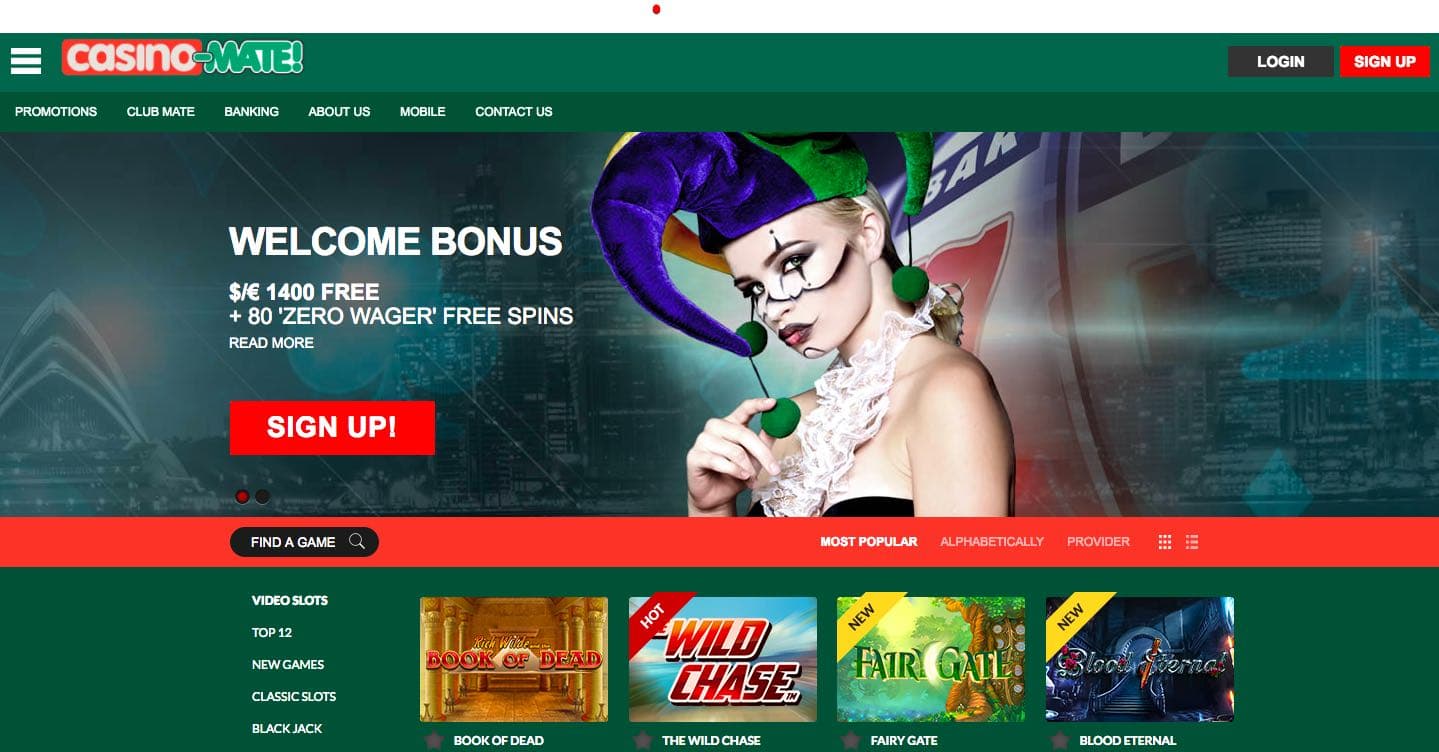 Casino Mate Welcome Bonus