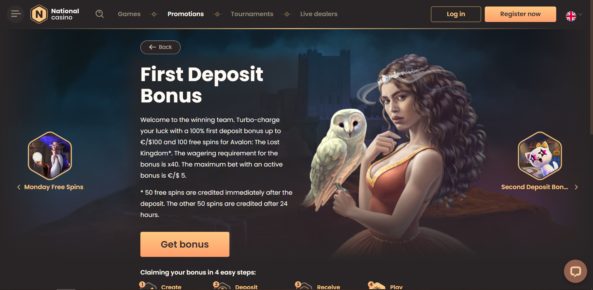 National Casino First Deposit Bonus